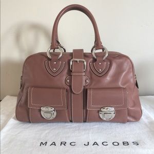 MARC JACOBS Venetia Leather Handbag Dusty Pink